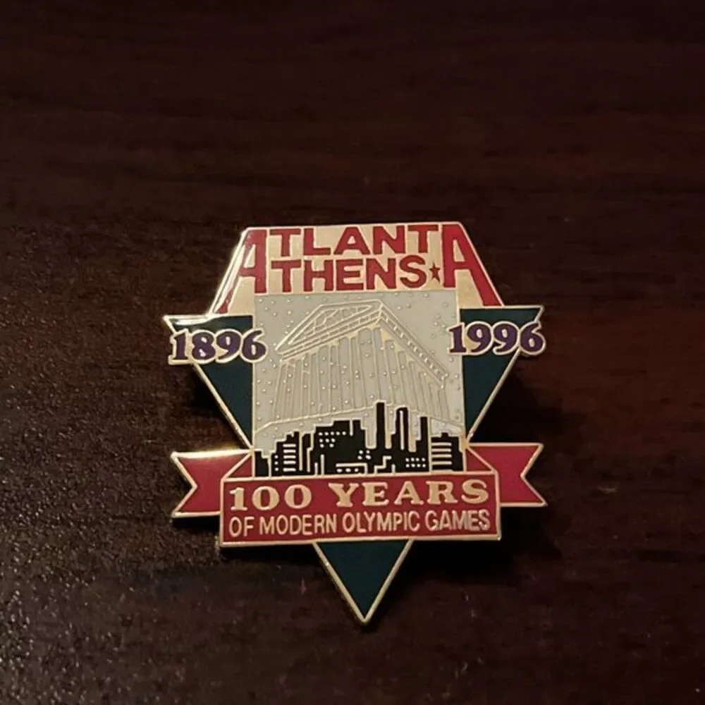 1996 Atlanta Athens Olympics 100 Years Of Modern‎ Olympic Games Lapel Hat Pin