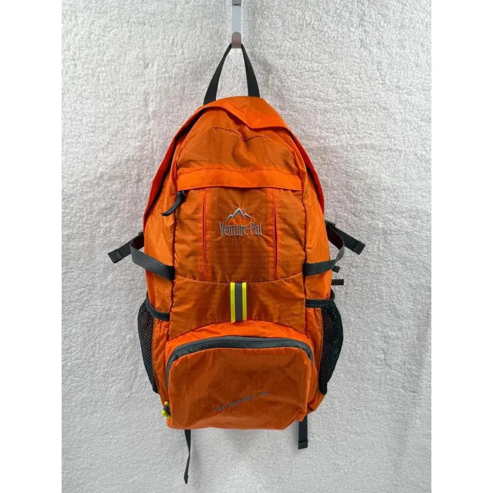 Venture Pal Orange Adjustable‎ Straps Mesh Pockets Zipper Pocket Backpack