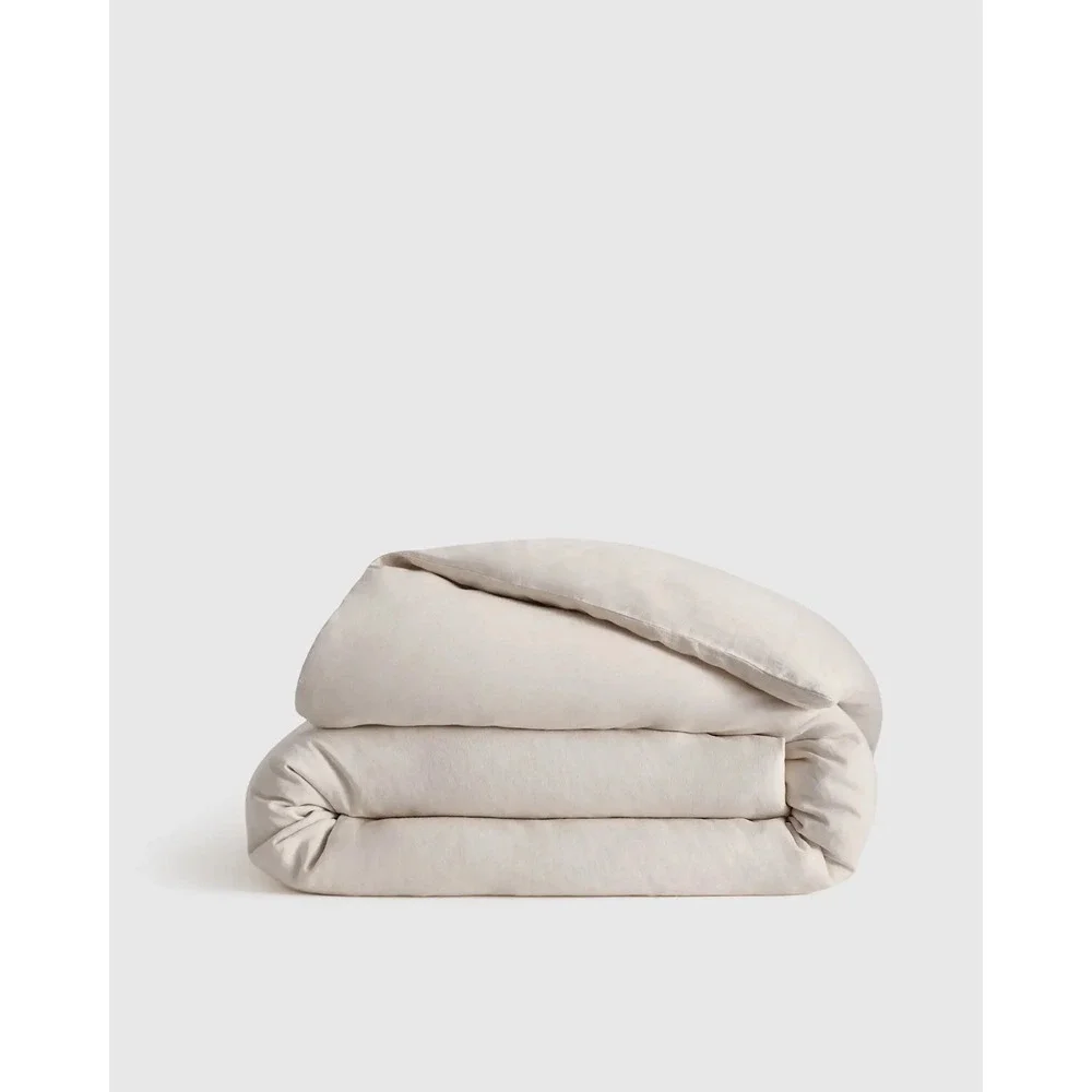 Quince NWT European Linen Duvet Cover Sand Full/Queen Without Sham Set Natural