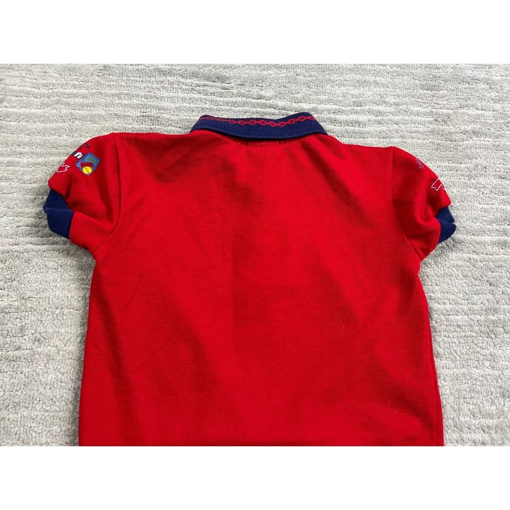 OshKosh Polo Shirt Unisex 24M Red Vintage B'gosh S/S Nautical‎ Sailor USA
