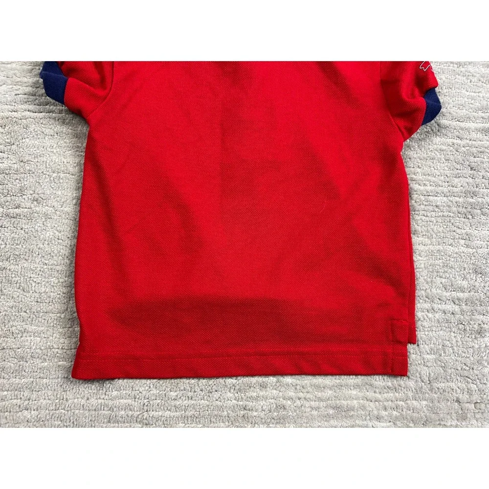 OshKosh Polo Shirt Unisex 24M Red Vintage B'gosh S/S Nautical‎ Sailor USA