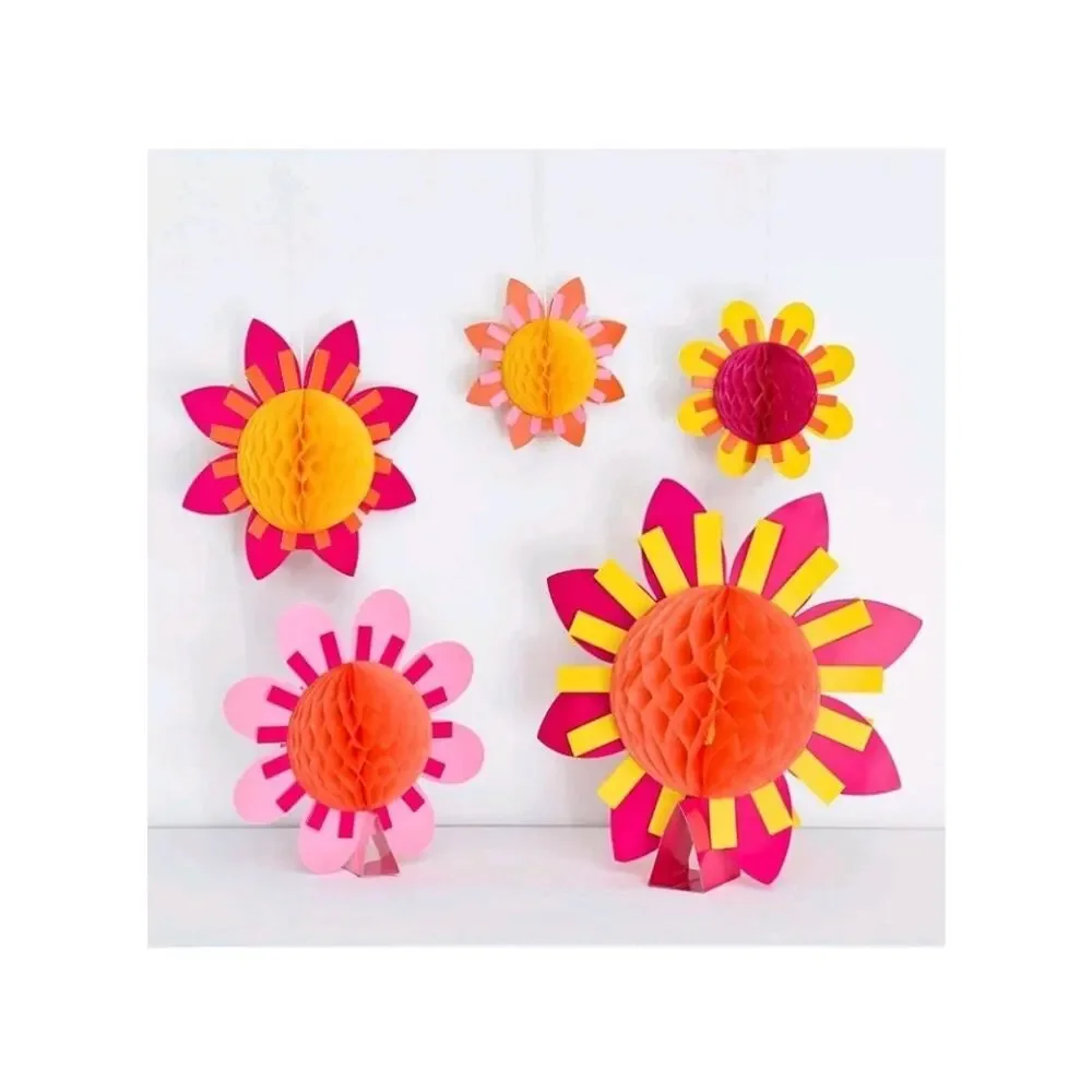 Eye-catching Summer-thrmes Honeycomb Decor - ( Set Of 5)
