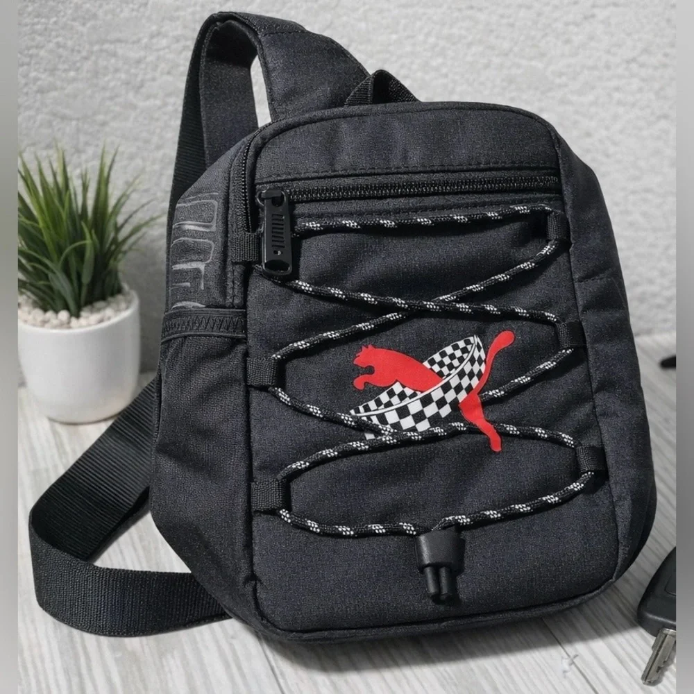 PUMA Sling Backpack crossbody‎ small messenger bag black unisex one size