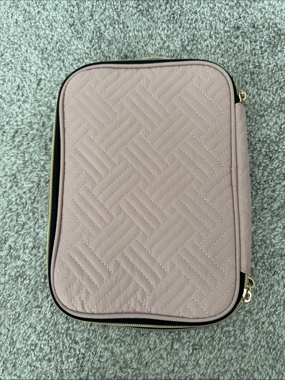 Quilted Pink Travel Organizer Bag