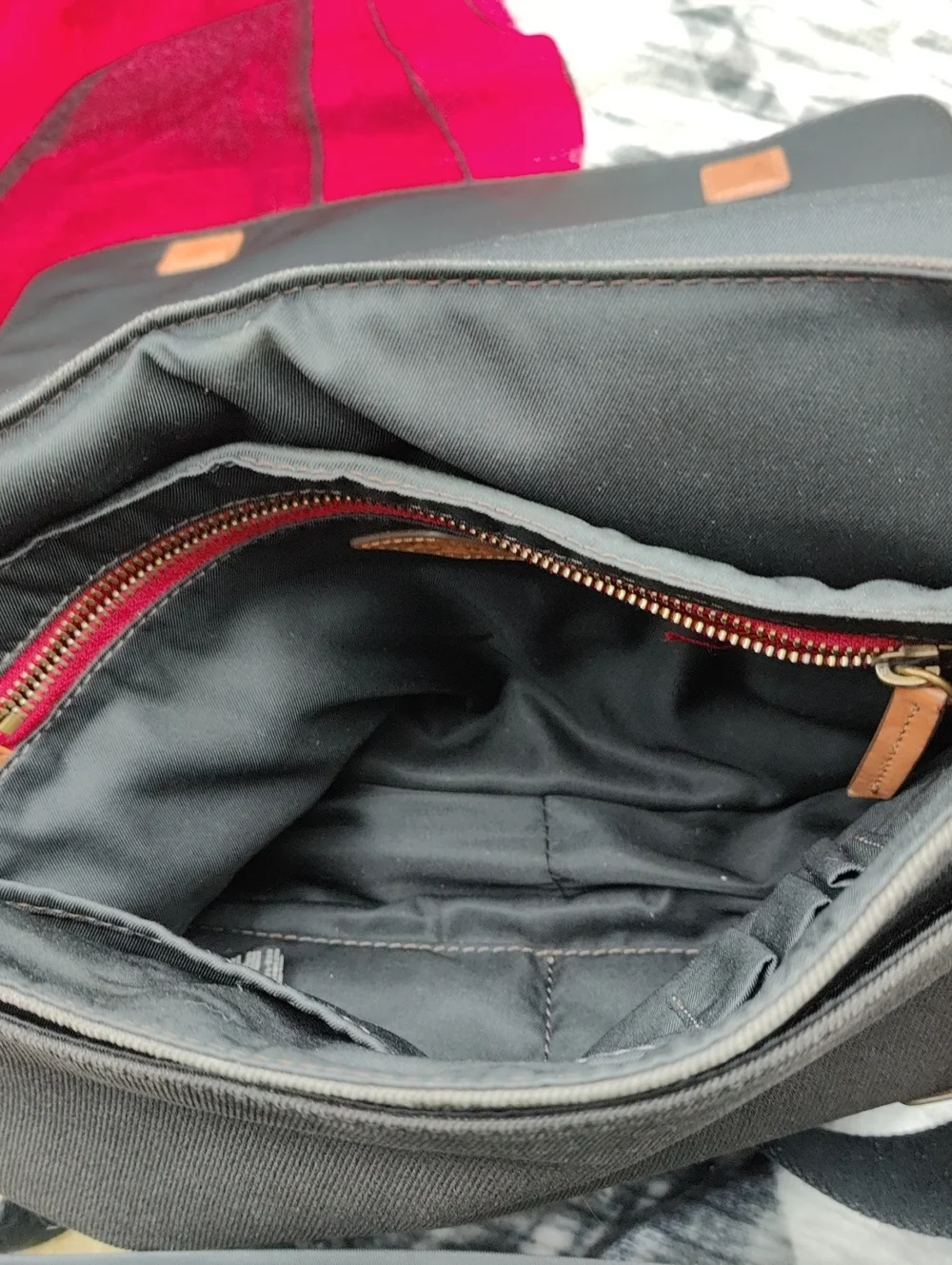 Fossil canvas leather