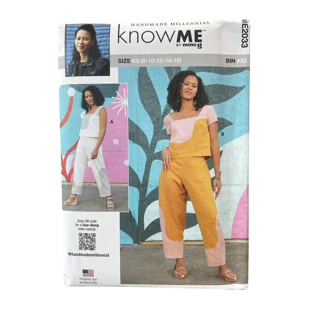 KNOWME ME2033‎ Crop Top Pants K5 (8-10-12-14-16) Modern Sewing Pattern