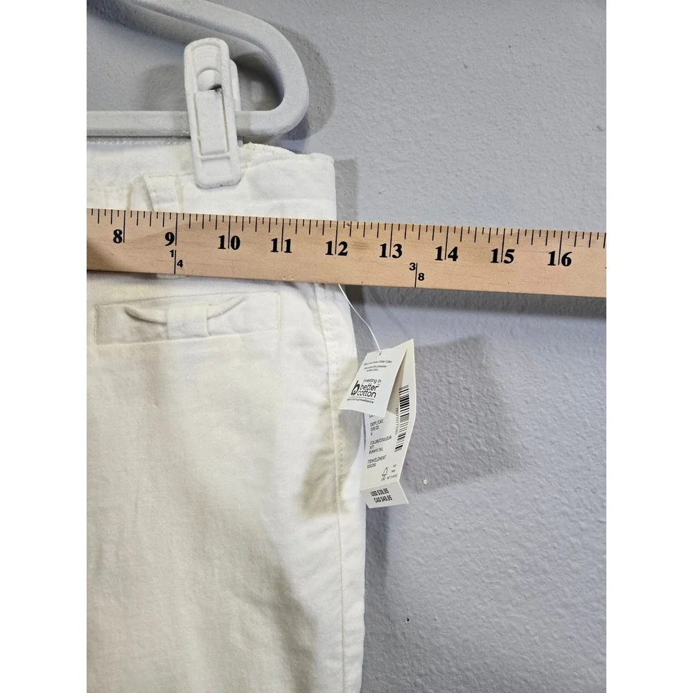 Gymboree White Corduroy Bow Pocket Flare Leg‎ Pants Size 8
