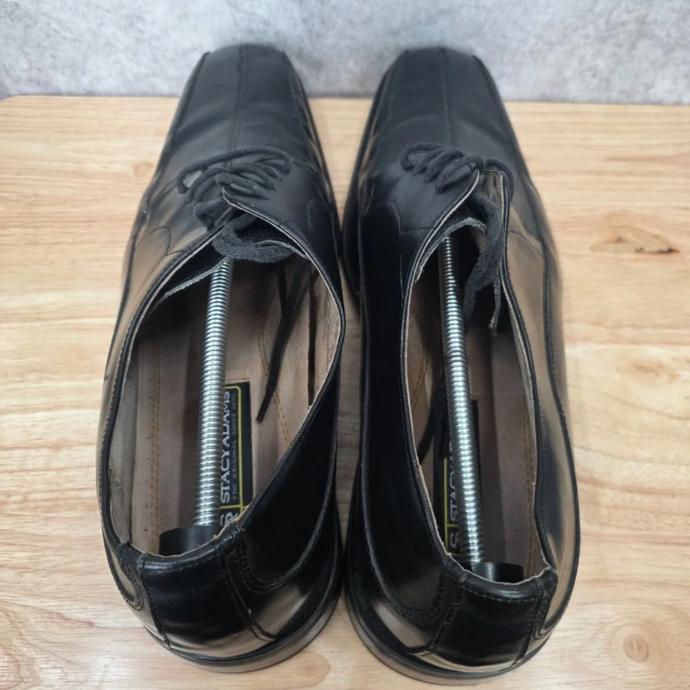 Stacy Adams Oxford Shoes Mens‎ 13 M Black Leather Dress Derby Shoes 24653-001