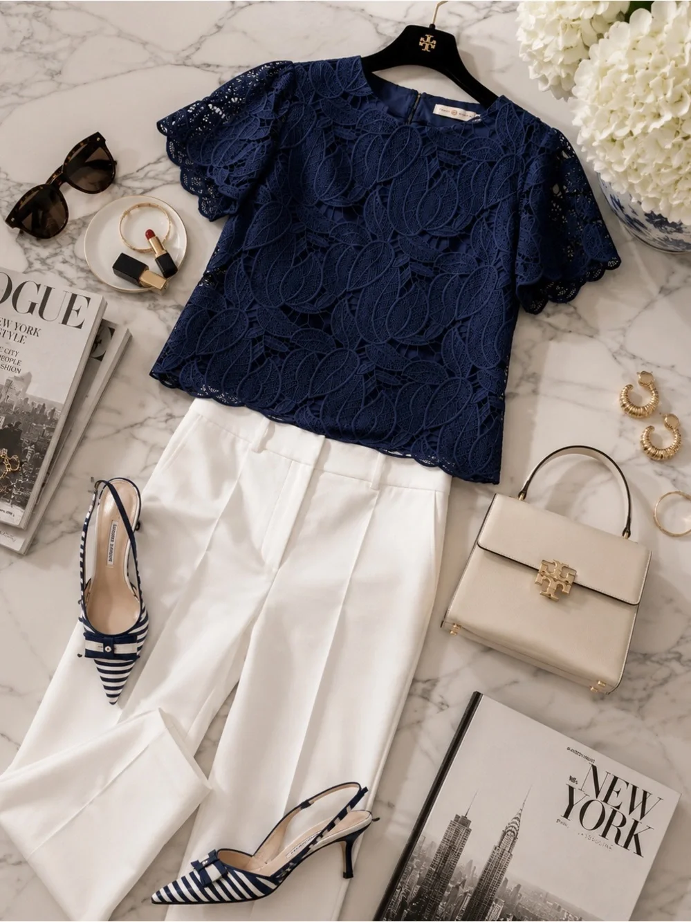 Tory Burch elegant navy