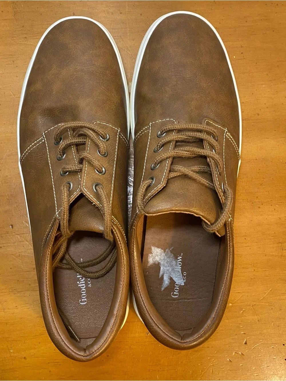Goodfellow & Co Men's Size 10 Rome Low Top Sneakers Leather Tan Casual Target