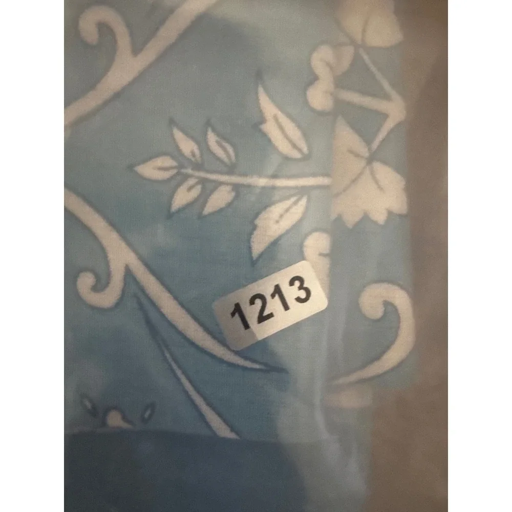 The Painted Cottage Blue White Floral Cotton Tea Towels Set of 2 India 27x19