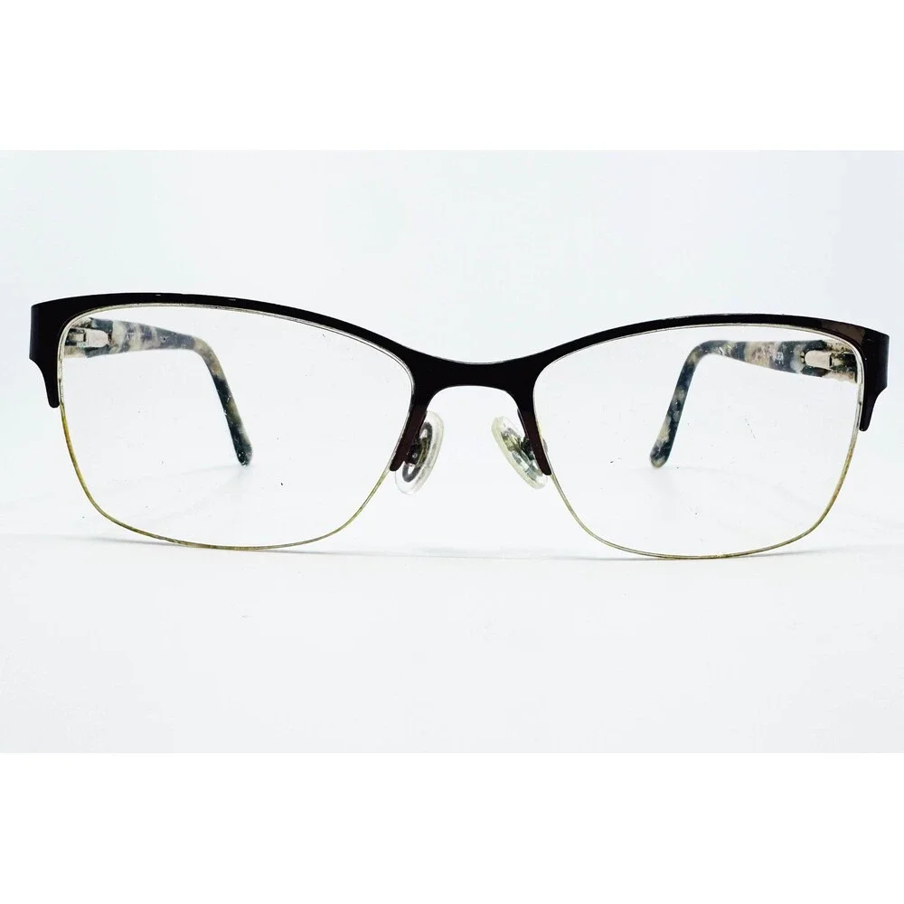 Kay Unger Eyeglasses Womens Black K180 BP Semi-Rimless Cat Eye 53-17-135