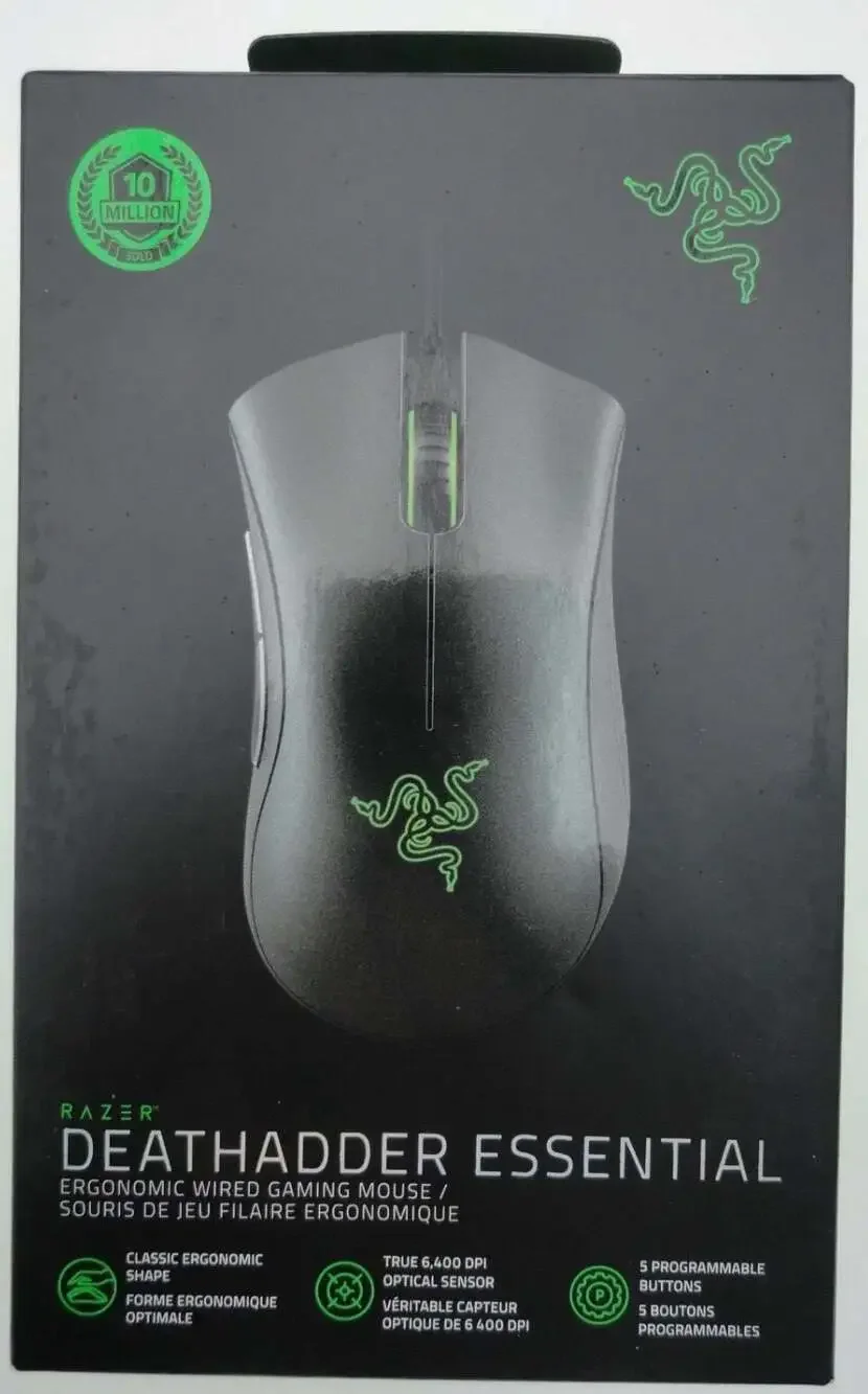 Razer DeathAdder Essential Wired Optical Gaming Mouse - Classic Black... 8100561