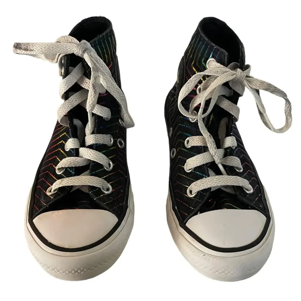 Converse black rainbow