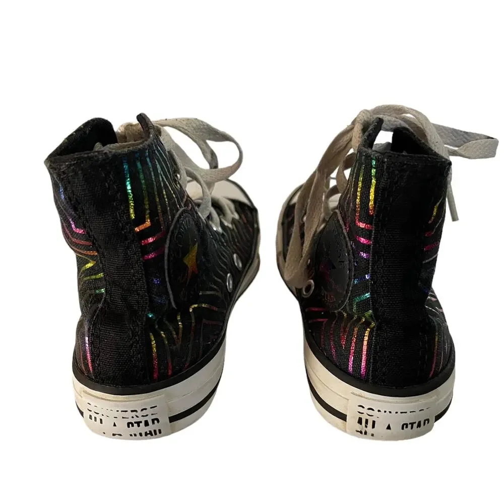 Converse black rainbow