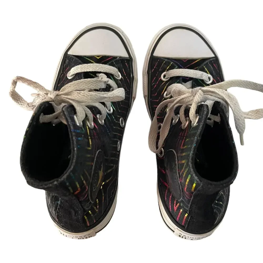 Converse black rainbow