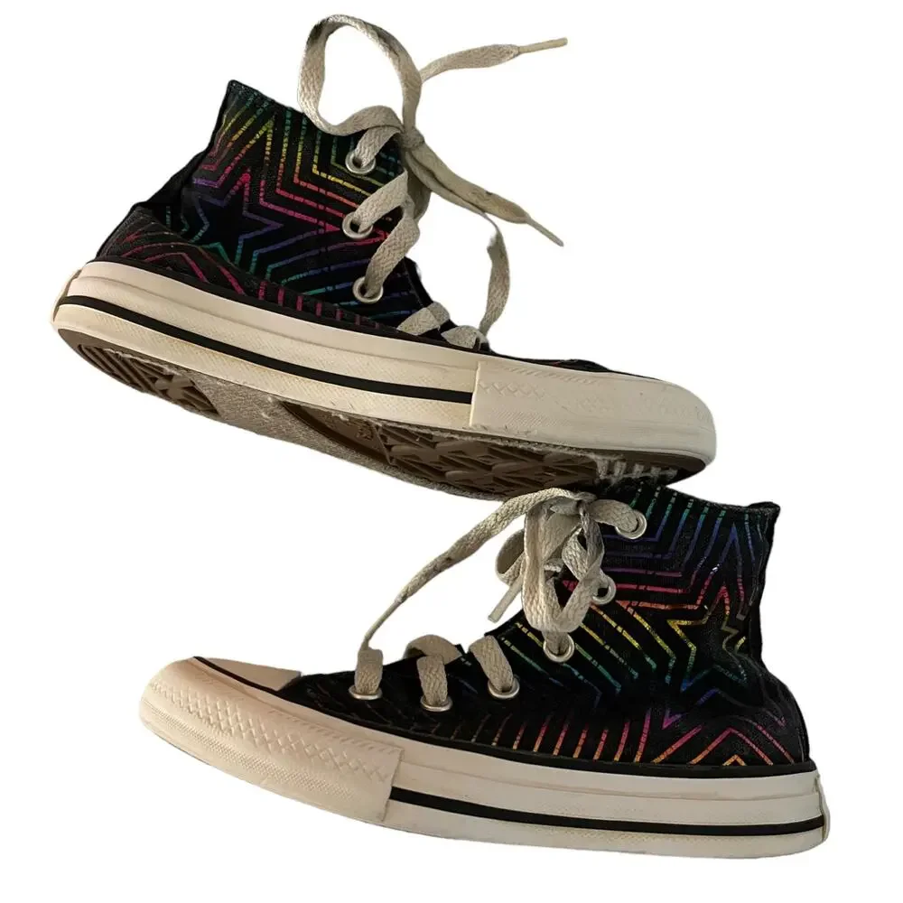 Converse black rainbow