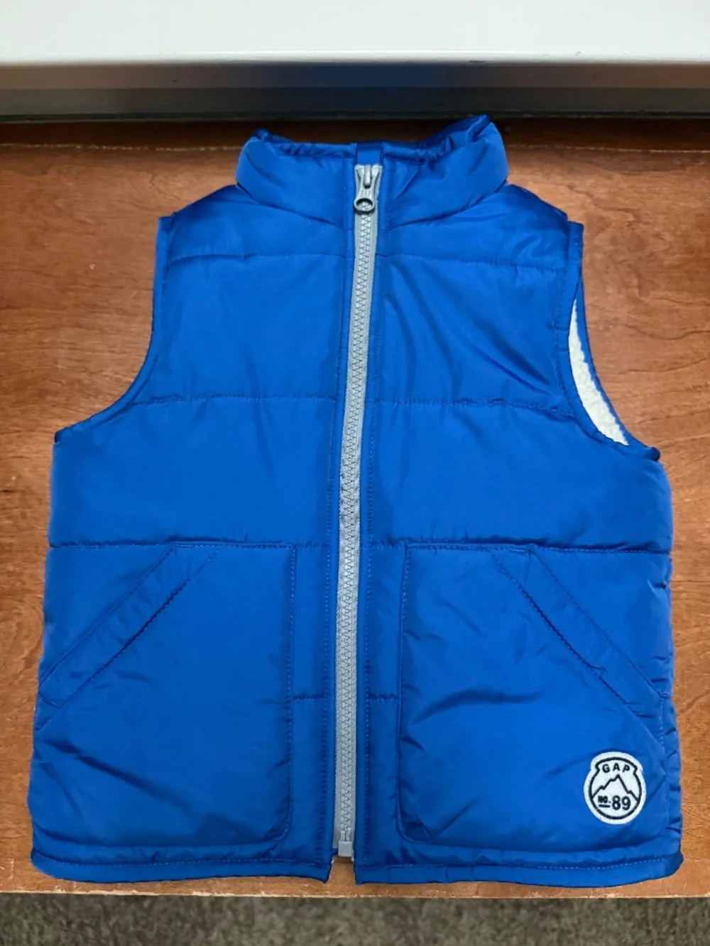 Baby GAP blue Sherpa lined vest