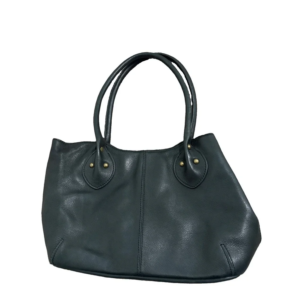 CLARKS Satchel Leather Bag Purse Black