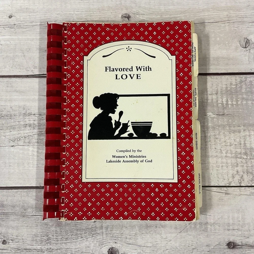 Flavored With Love Cookbook Lakeside Assembly‎ Of God 1992 Oklahoma Recipes