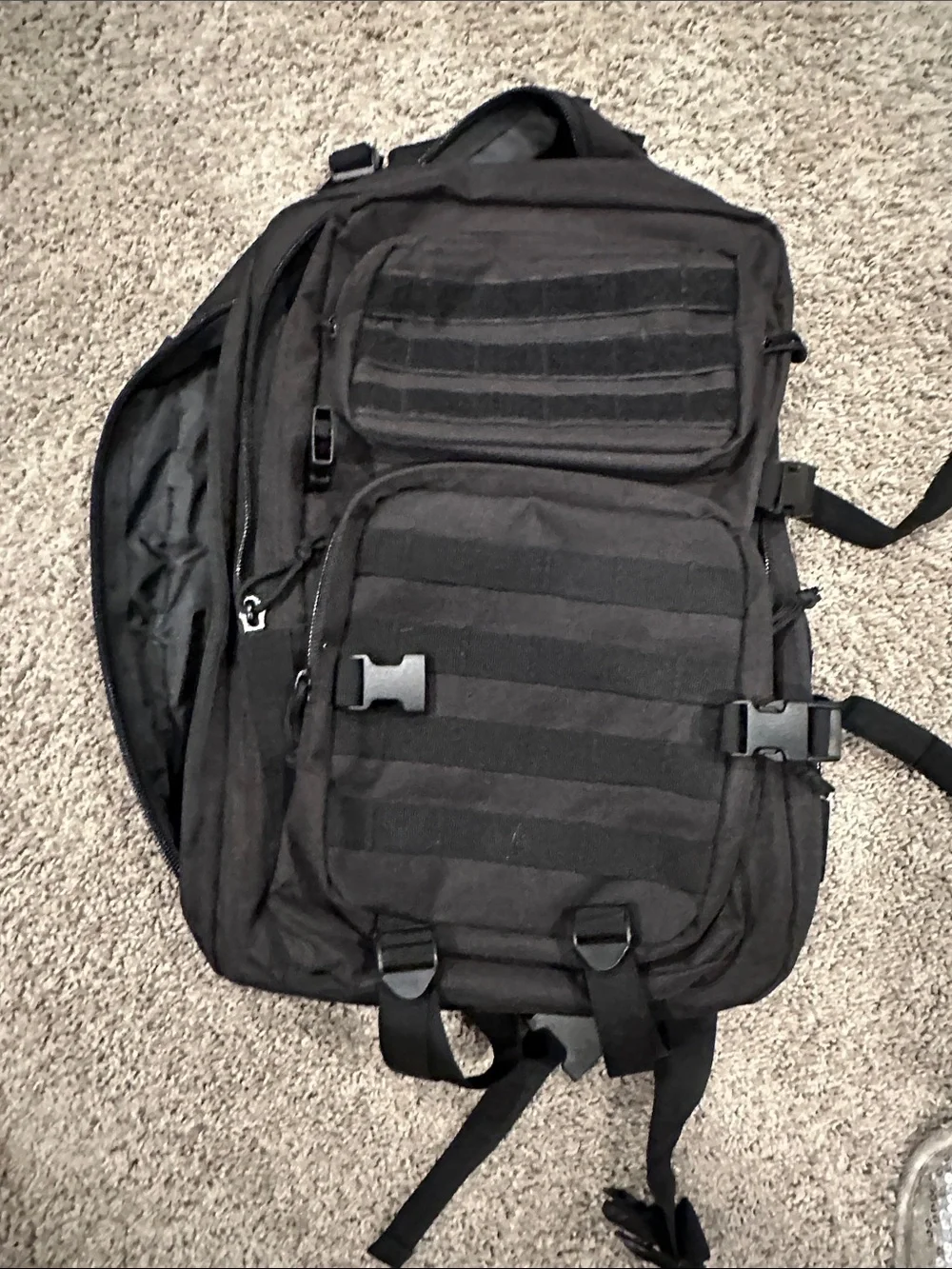Tactical Black Men's Backpack - Durable Everyday Carry