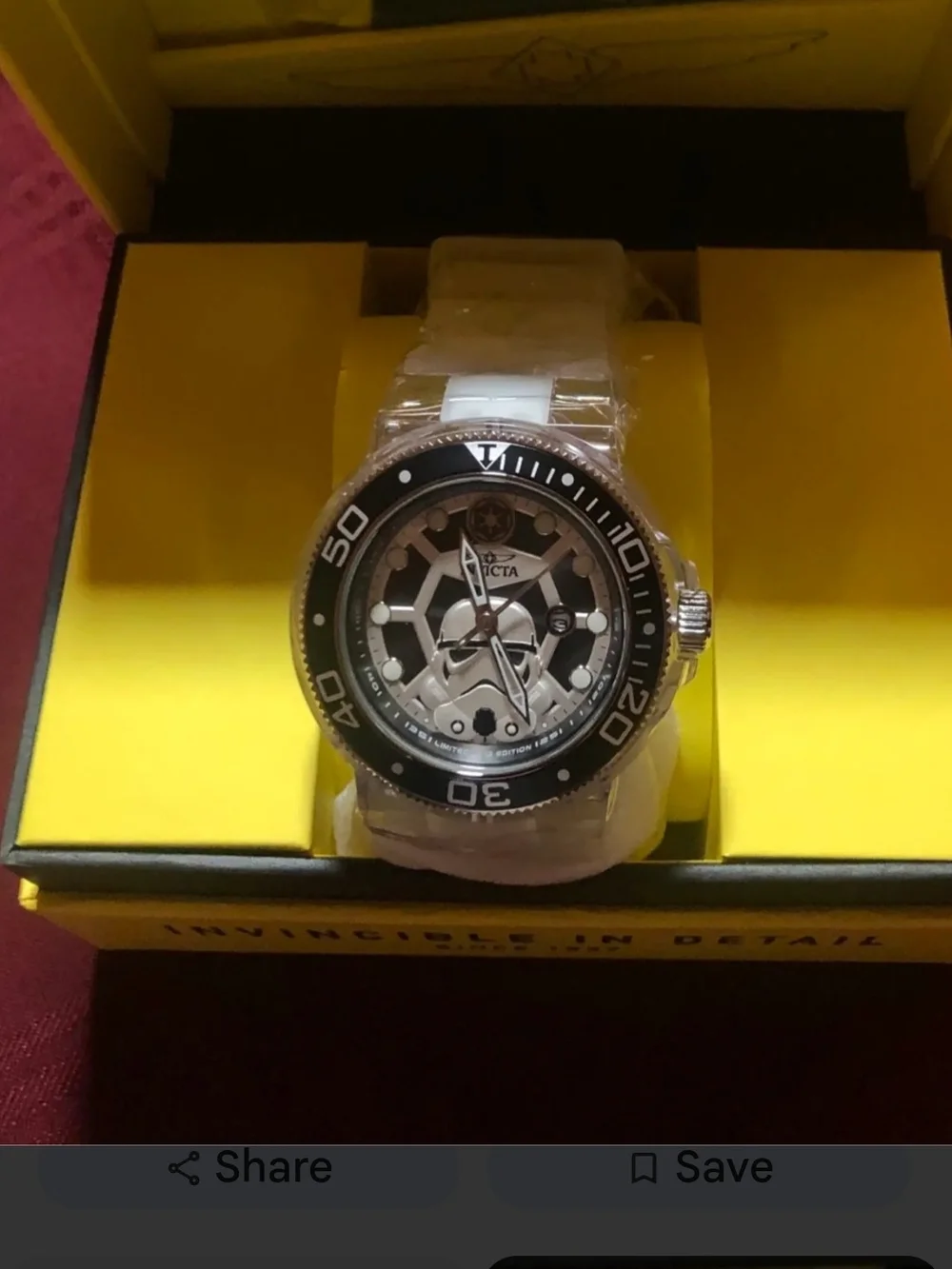 Star Wars Storm Trooper Invicta Men's White and Black Diver-Style Watch