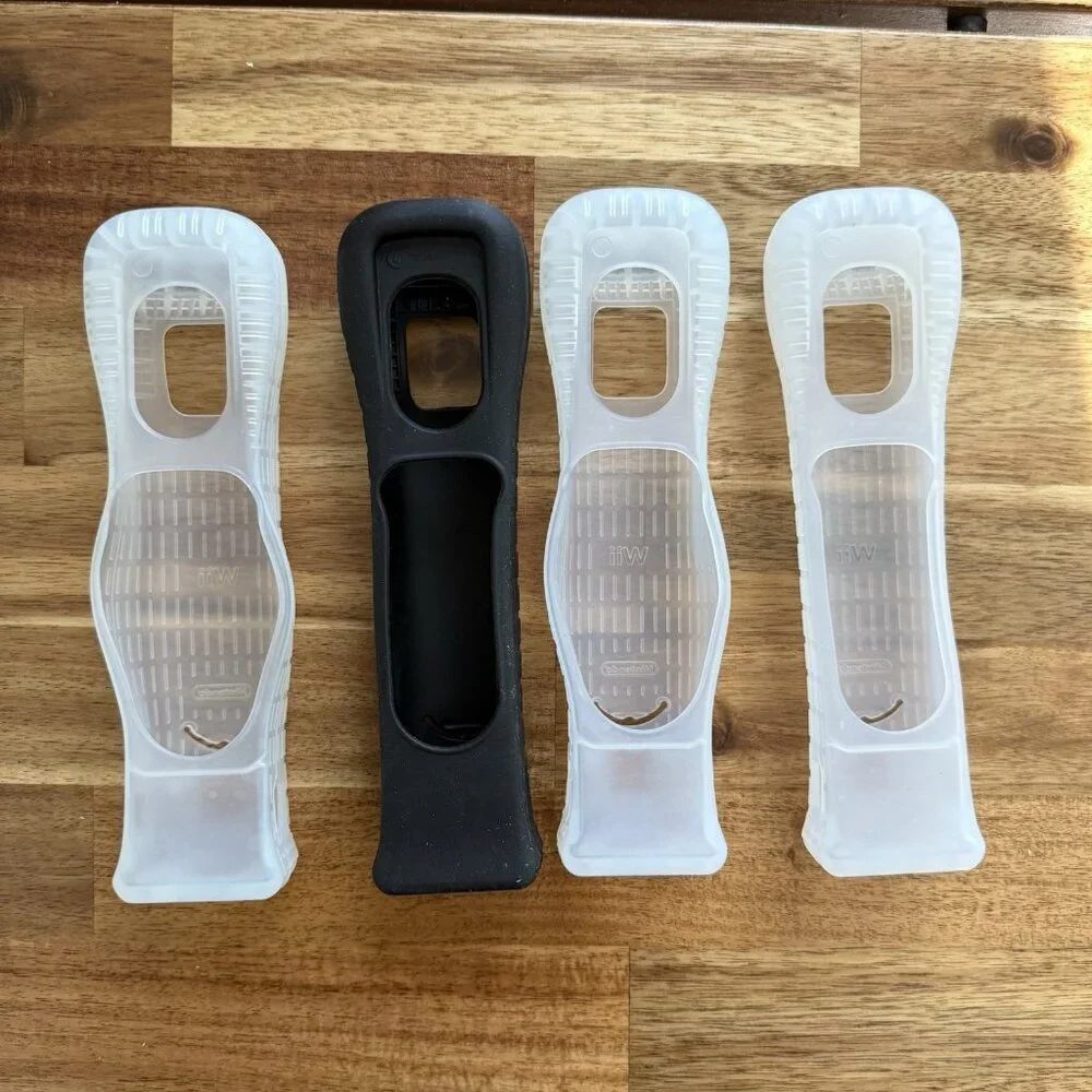 4‎ OEM Nintendo Wii Remote Silicone Rubber Grip Sleeve Motion Plus RVL-027