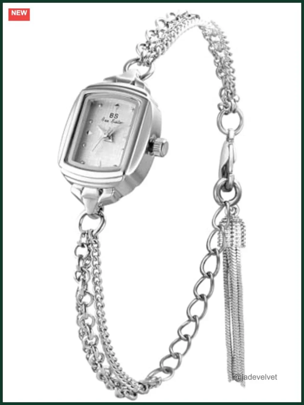 Vintage Bangle-Style Watch Dainty Small Gold Women's Bracelet Watch with Square