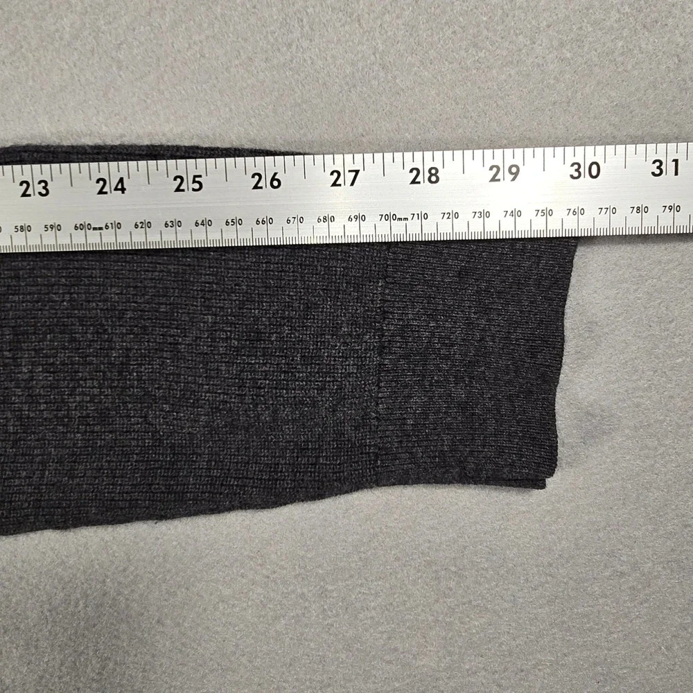 Banana Republic Bomber Sweater Mens‎ Large Gray Double Full Zip Pockets