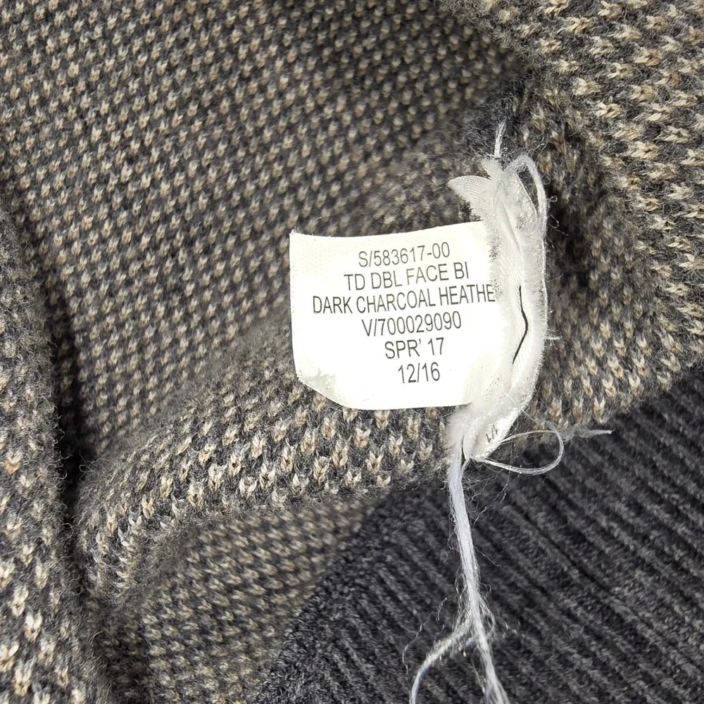 Banana Republic Bomber Sweater Mens‎ Large Gray Double Full Zip Pockets