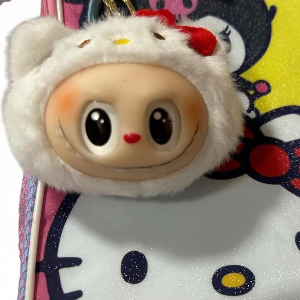 NWT Hello Kitty & Friends Backpack + Labubu Plush Keychain Set