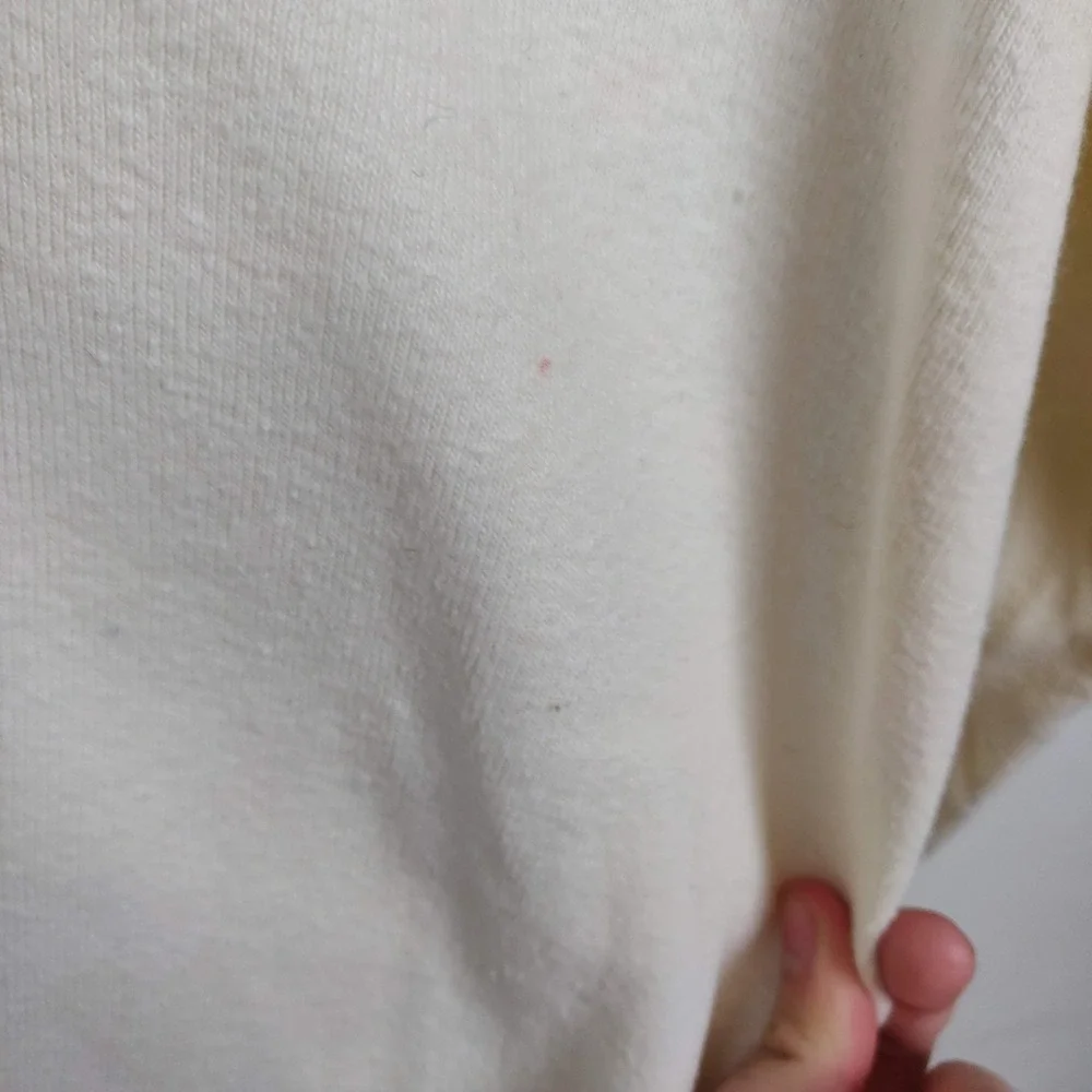Vintage 80s Banana Republic Henley Top‎ Mens XL Cream Safari Logo Distressed