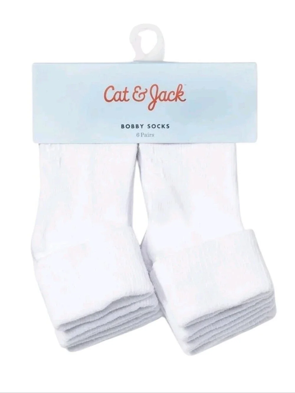 Cat & Jack White Kids Bobby Socks -  6-Pack 2T-3T Nwt