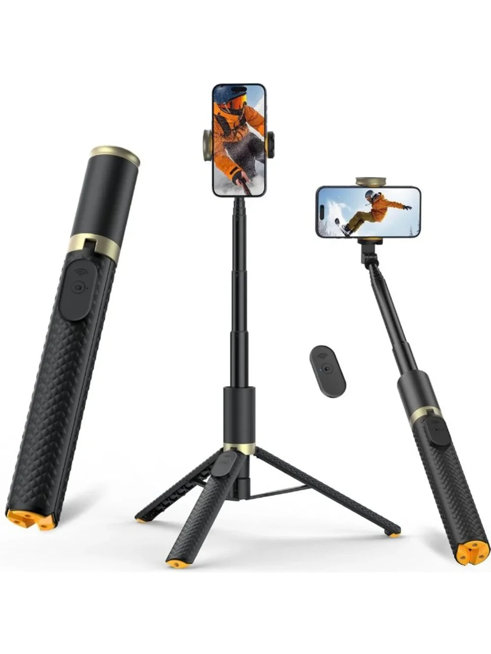 Portable Selfie Stick Tripod with Remote - Durable, Extendable Phone Stand for