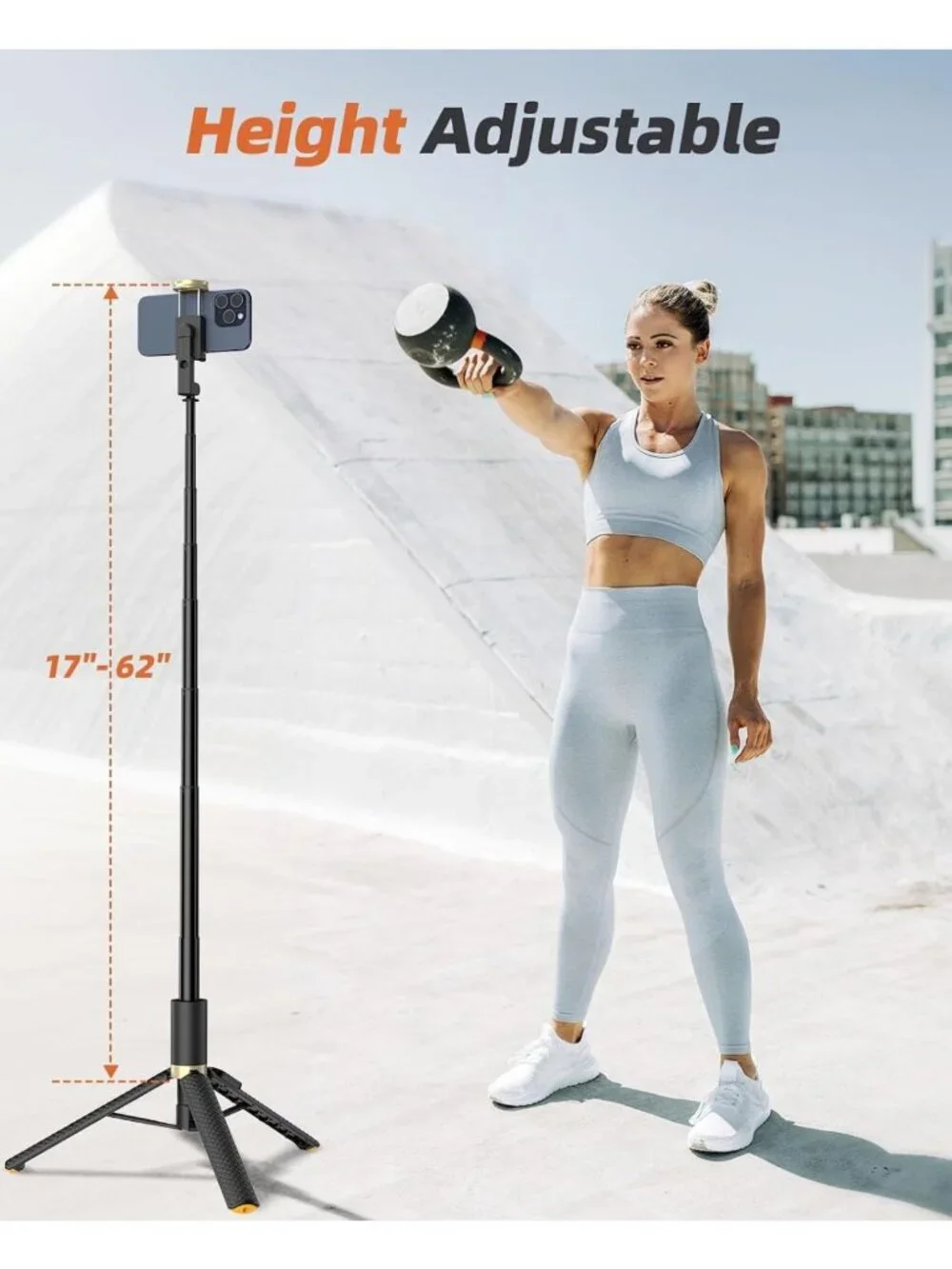 Portable Selfie Stick Tripod with Remote - Durable, Extendable Phone Stand for