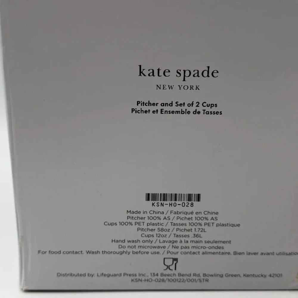 kate spade acrylic pitcher