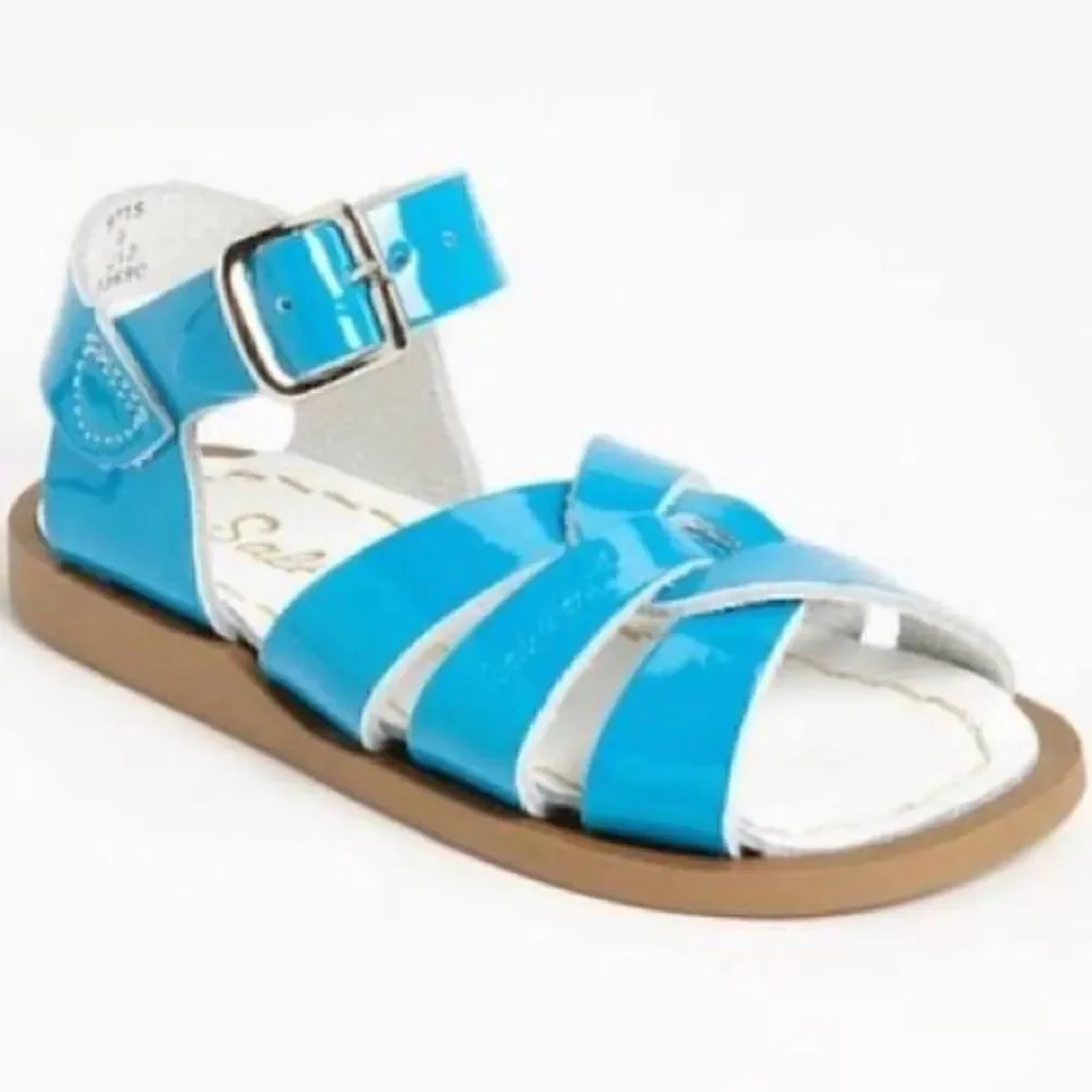 Toddler Salt Water Sandals Turquoise Patent