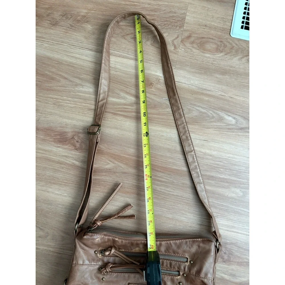 Women's Stone Mountain Double Washed Brown Tan‎ Sophia Hobo Shoulder Bag Purse