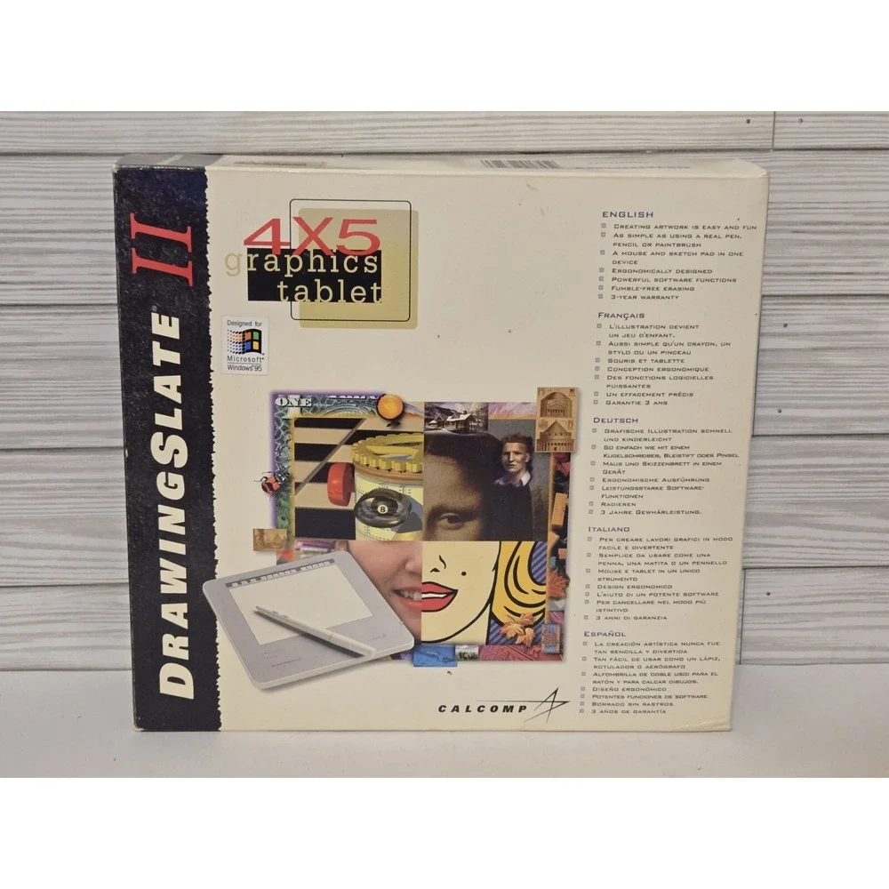 CALCOMP Drawing Slate II Windows 95 4x5 DRAWING‎ BOARD II Missing Manual & Disc