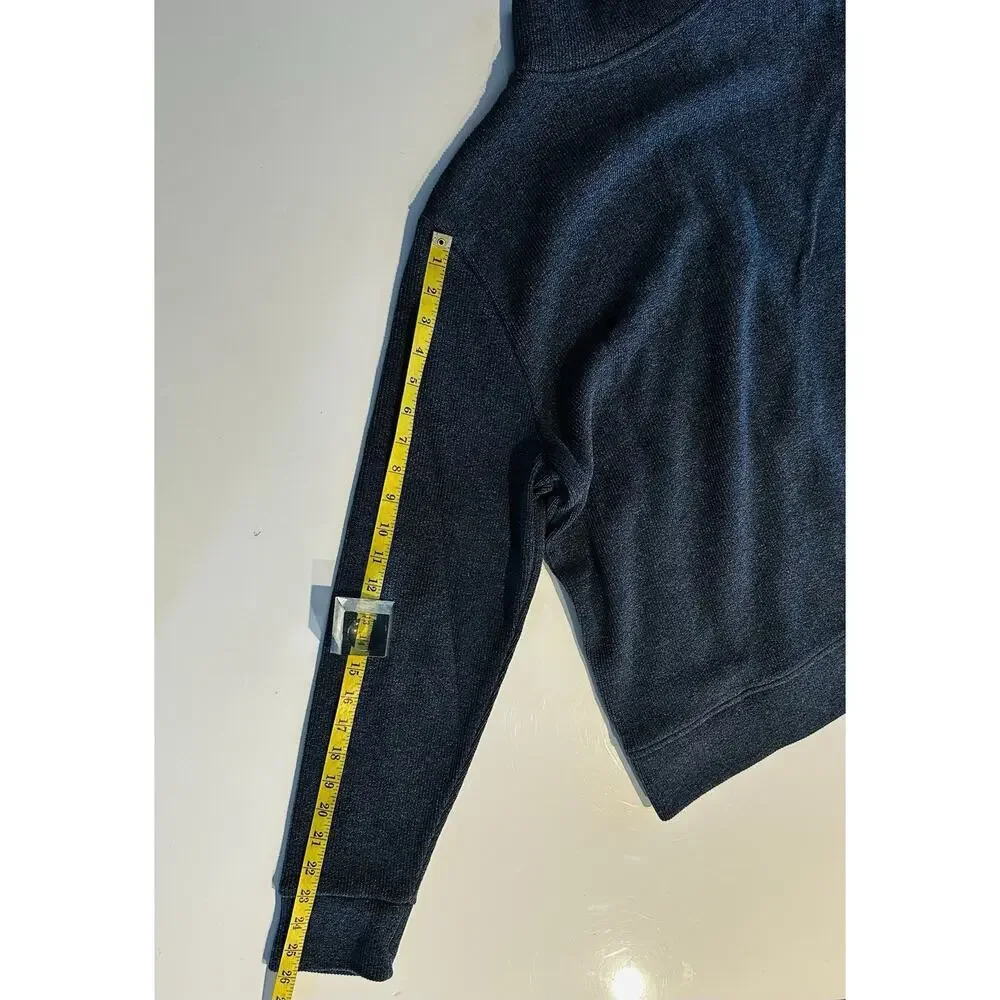 Banana Republic Sweater Jacket Mens Med Navy Cardigan Full Zip Bomber Preppy