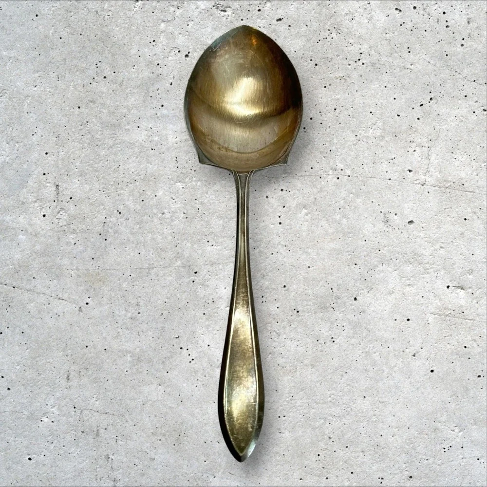 R.C.‎ Co. Serving Spoon 8.25in Silver Plated Vintage  Berry Spoon