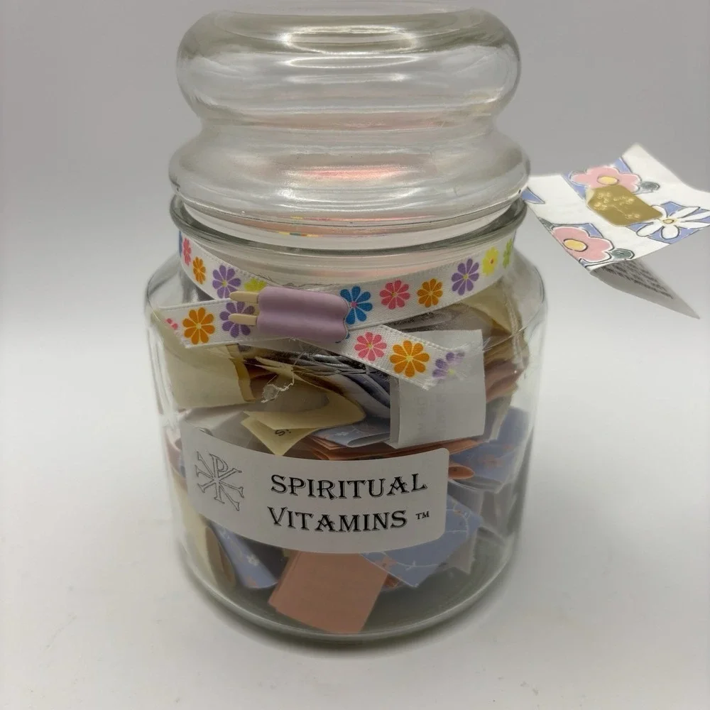 Bible Blessing Jar Encouragement‎ Spiritual Vitamins Daily Notes In Apothecary