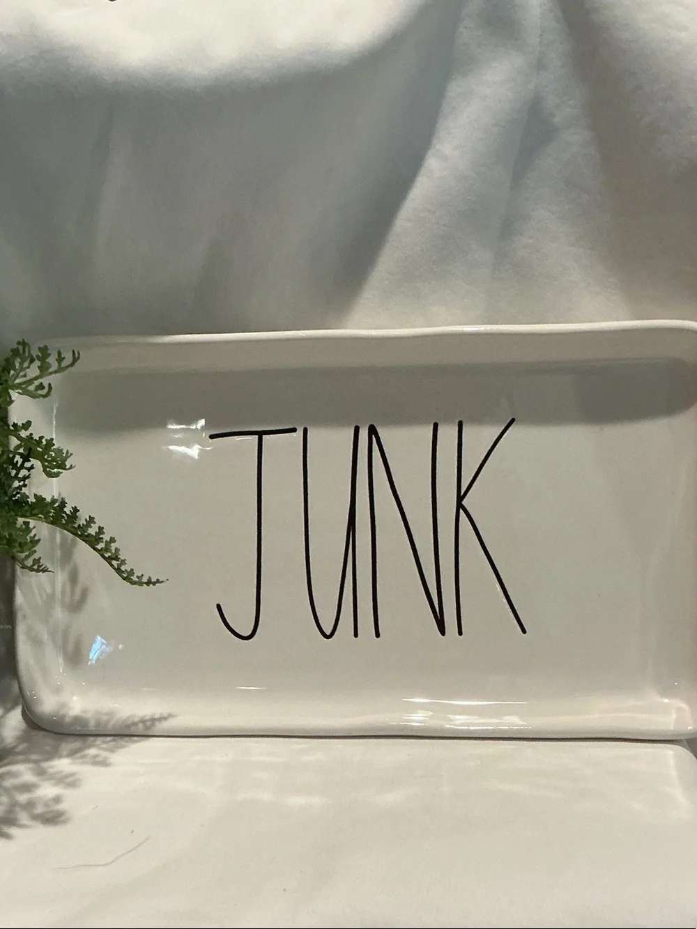 EUC - Rae Dunn Ceramic JUNK Tray