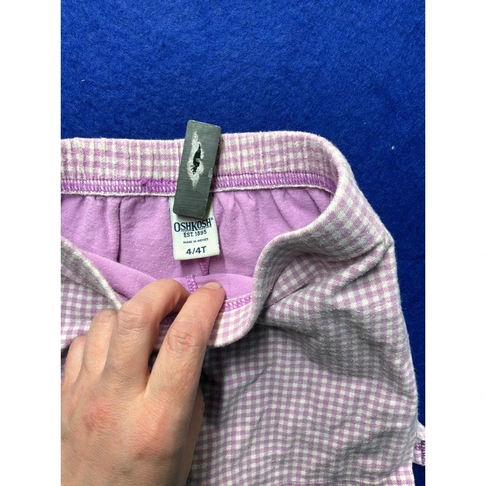 [Cottagecore] Toddler Girls OshKosh Gingham Skort 4T Purple‎