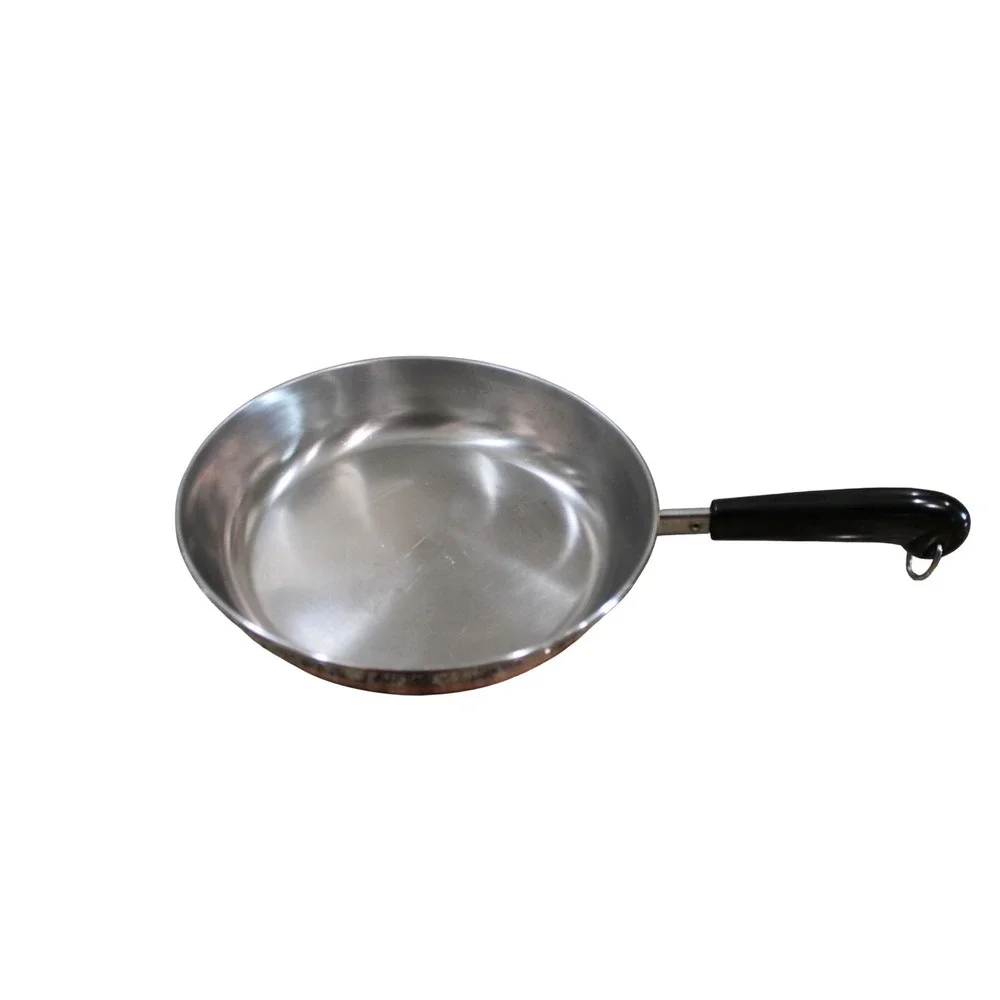 Revere Ware 9 Inch Skillet Frying Pan Copper Bottom Stainless Steel 1801 USA‎
