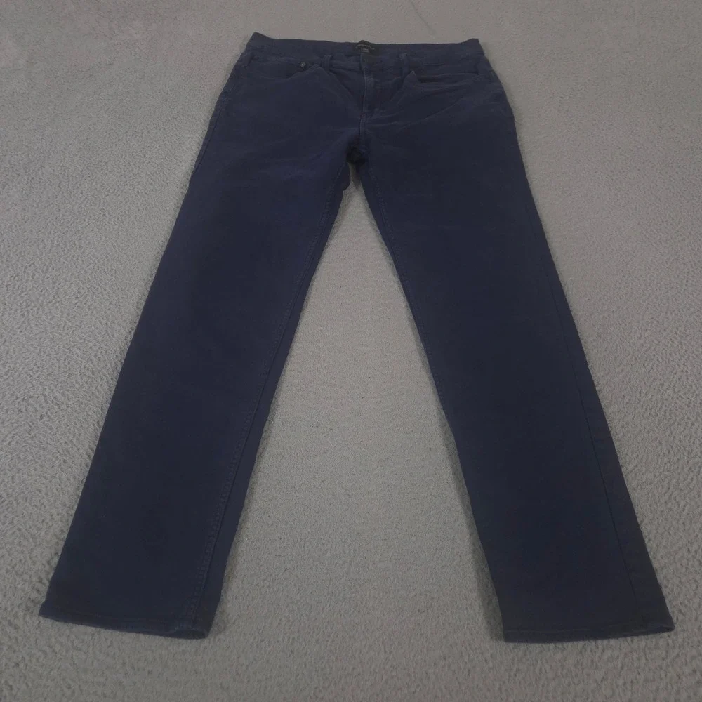 Banana Republic Pants Mens 34x33 Navy Slim Travel Cotton Stretch Chino Slim Work