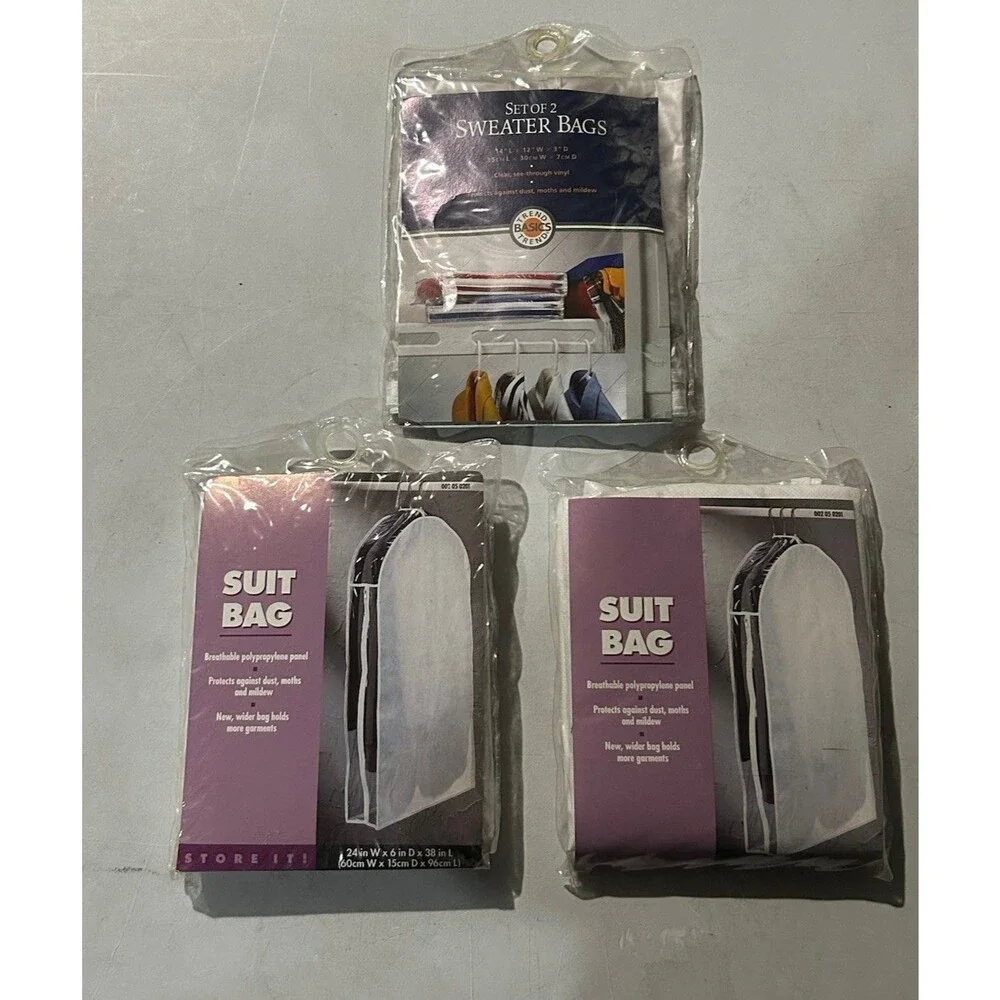 Vintage NOS Suit Bag & Sweater Storage Bags Lot Dayton Hudson Target 1994 1997