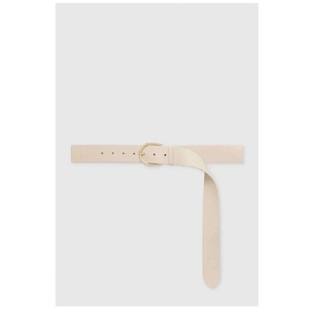ANINE BING Chiara Belt Cowhide Leather Long Strap Size M/L