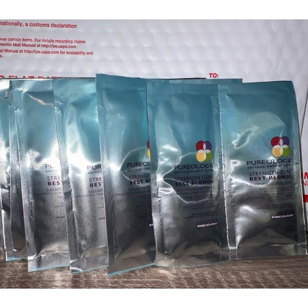 Pureology Strength Cure Best‎ Blonde Shampoo Conditioner Packets Toning Repair