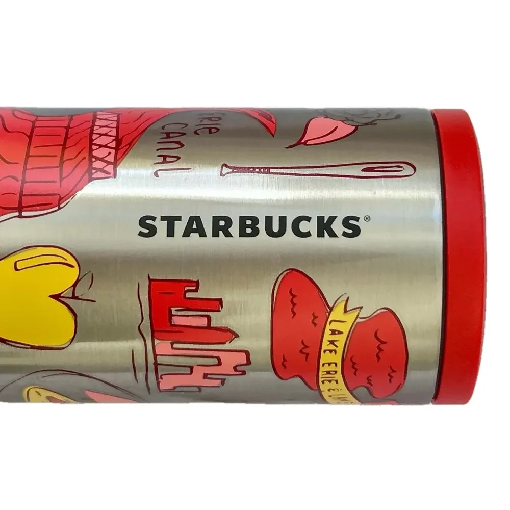 Starbucks New York Knickerbocker Travel Tumbler Stainless Steel Silver